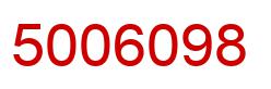 Number 5006098 red image