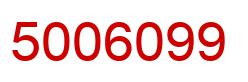 Number 5006099 red image