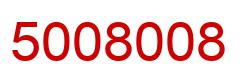 Number 5008008 red image