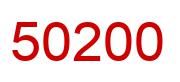 Number 50200 red image