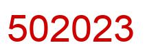 Number 502023 red image