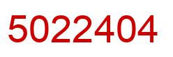Number 5022404 red image