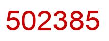 Number 502385 red image