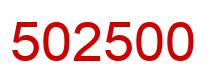 Number 502500 red image