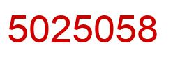 Number 5025058 red image
