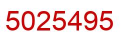 Number 5025495 red image