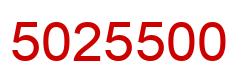 Número 5025500 imagen rojo