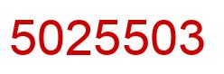 Number 5025503 red image
