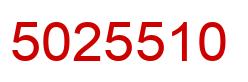 Number 5025510 red image