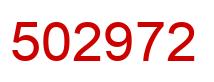 Number 502972 red image