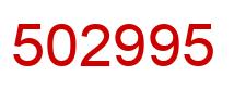 Number 502995 red image