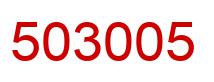 Number 503005 red image