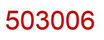 Number 503006 red image