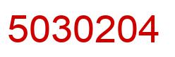 Number 5030204 red image