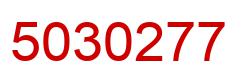 Number 5030277 red image
