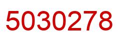 Number 5030278 red image