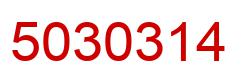 Number 5030314 red image