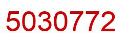 Number 5030772 red image