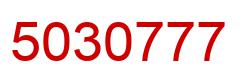 Number 5030777 red image