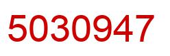 Number 5030947 red image