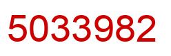 Número 5033982 imagen rojo