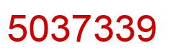 Number 5037339 red image