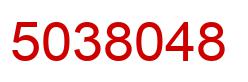 Number 5038048 red image