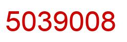Number 5039008 red image