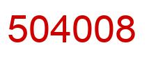 Number 504008 red image