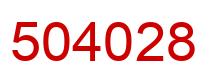 Number 504028 red image