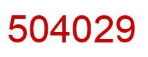 Number 504029 red image