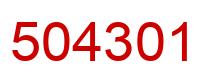 Number 504301 red image