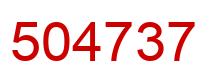 Number 504737 red image