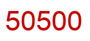 Number 50500 red image