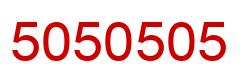 Número 5050505 imagen rojo