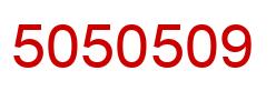 Número 5050509 imagen rojo