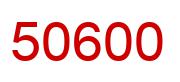 Número 50600 imagen rojo