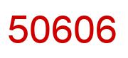 Number 50606 red image