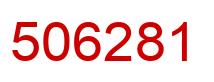 Número 506281 imagen rojo