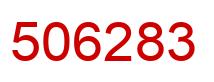 Number 506283 red image
