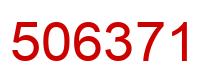 Number 506371 red image
