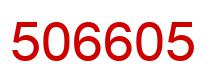 Number 506605 red image