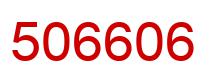 Number 506606 red image