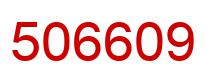 Number 506609 red image