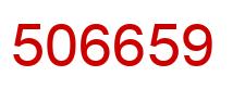Number 506659 red image