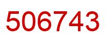 Número 506743 imagen rojo