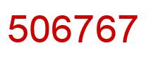 Número 506767 imagen rojo