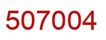 Number 507004 red image