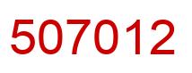 Number 507012 red image