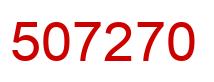 Número 507270 imagen rojo